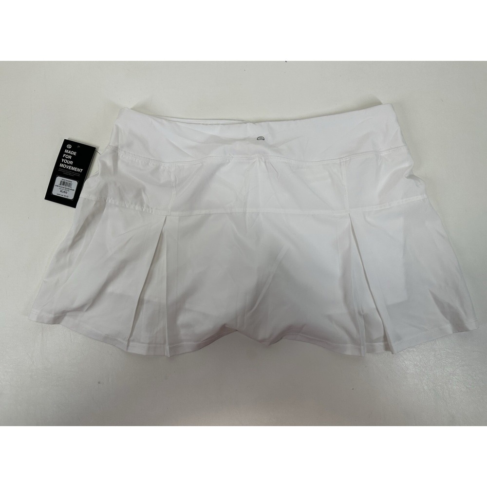 Etonic Skort Womens XL Extra Large White Core Pleated Woven Mini Skirt F1T - Picture 2 of 4